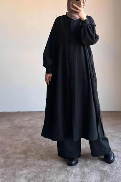 Black Tie Waist Trouser Suit