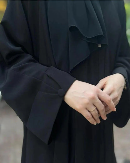 Black Classic Abaya with Matching Stoller