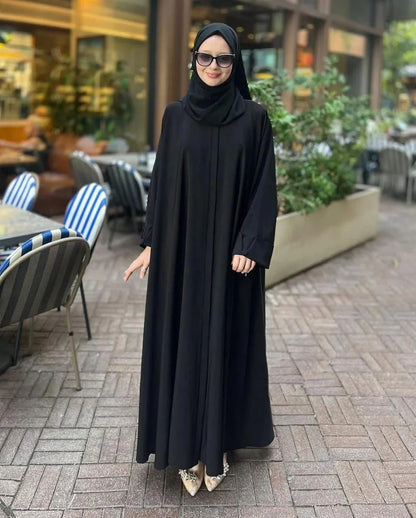Black Classic Abaya with Matching Stoller