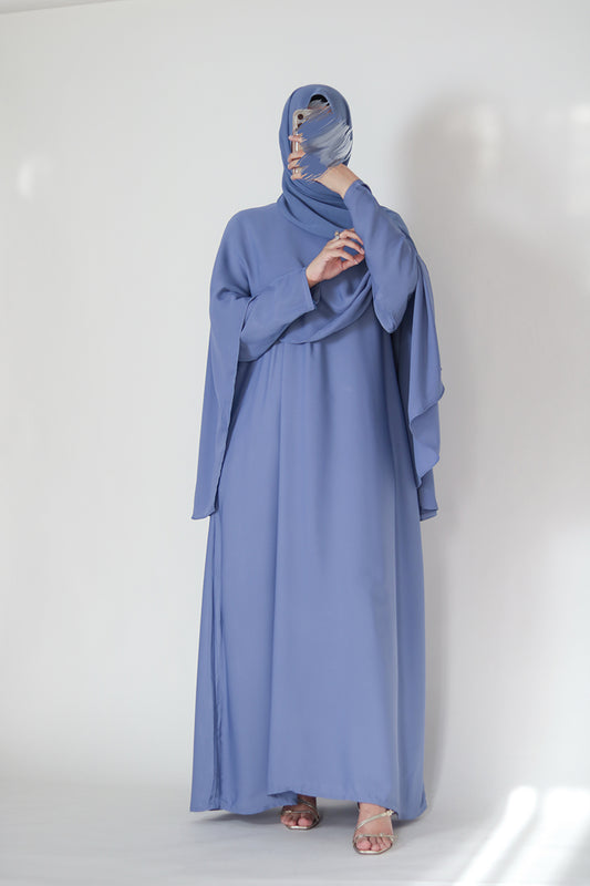 Soft Sky Modest Abaya