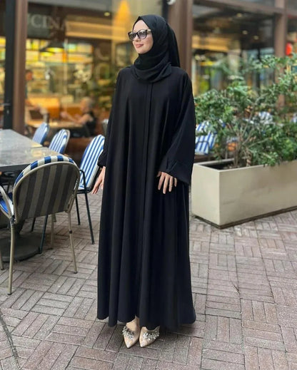 Black Classic Abaya with Matching Stoller