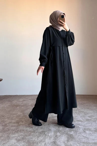 Black Tie Waist Trouser Suit