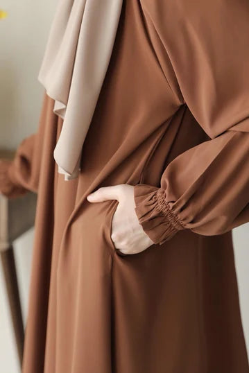 Mahinur Dress in Soft Tan