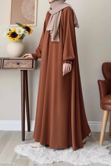 Mahinur Dress in Soft Tan