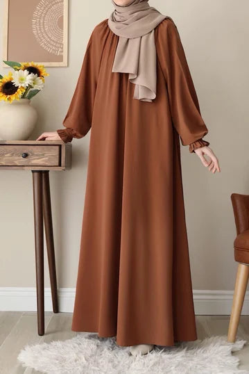 Mahinur Dress in Soft Tan