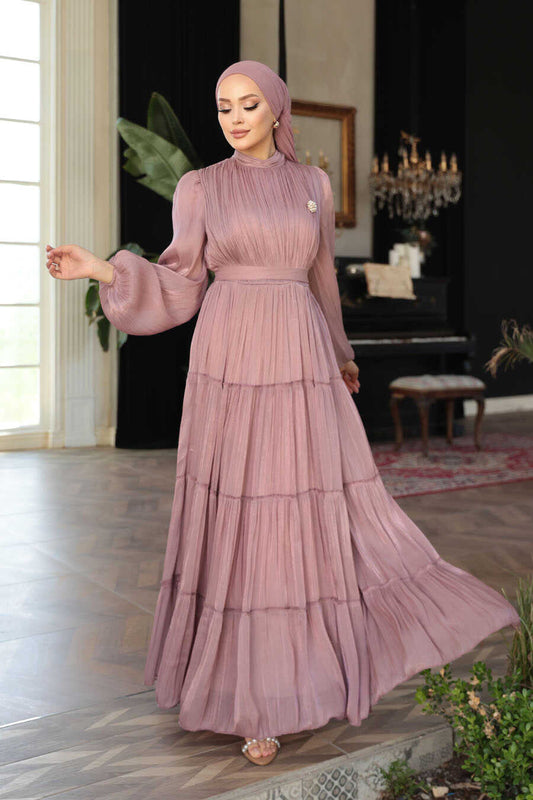Modest Rose Bridesmaid Dress