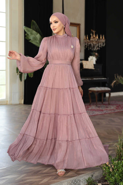 Modest Rose Bridesmaid Dress
