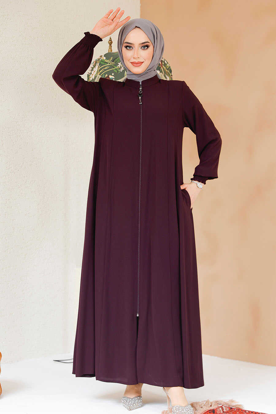 Plum Modest Abaya