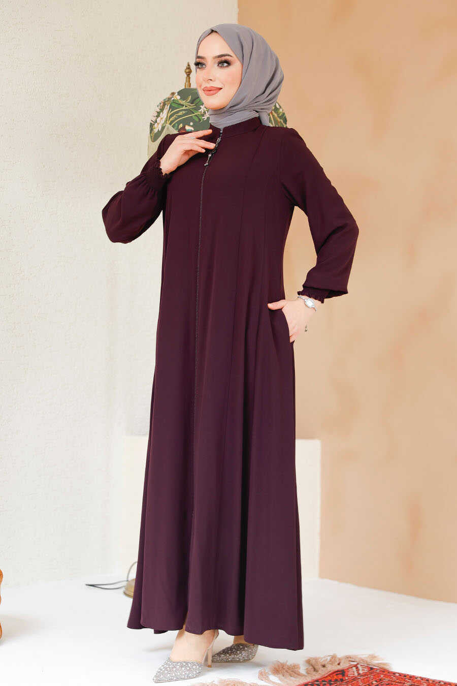 Plum Modest Abaya