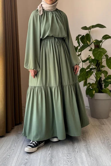 Sima Skirt Suit in Sage Green