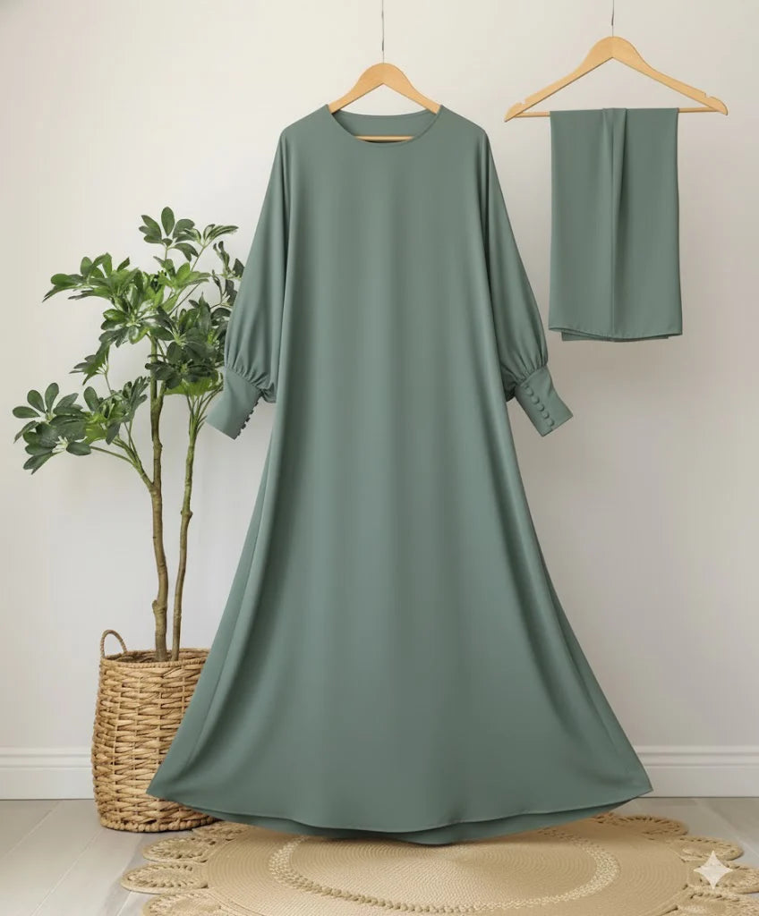 sage Green Full-Length Abaya